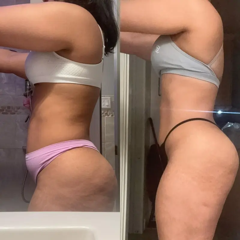 Transformacion de alumna - antes y despues lateral